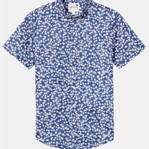 Bonobos Short Sleeve Blue Daisies Button-Up
